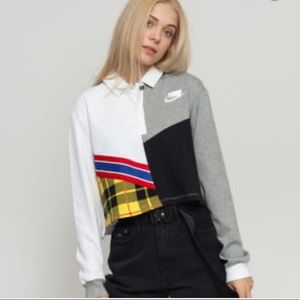 Nike Long sleeve Polo Crop Top BRAND NEW